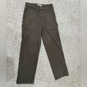 Just Black Olive Utility Pants
